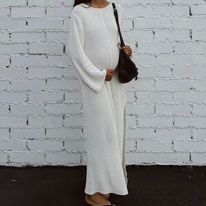 Sold Out online Cream Knit Maxi Dress